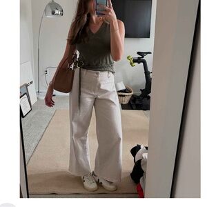 High rise Wide Leg Ankle Pants